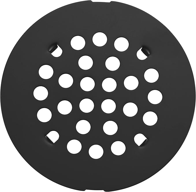 rrajj 4-1/4 (4.25) Inch(108mm) Round Snap-in Shower Floor Drain Cover Replacement Cover (Black)