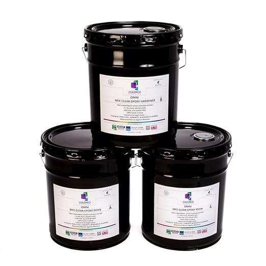 colored epoxies 15GLKTCL Clear 15 Gallon Kit Resin and Hardener
