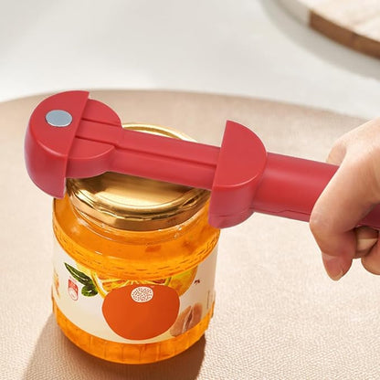 Bottle Opener Jar Opener for Weak Hands, Arthritic Hands, Seniors,Low Strength and Children with Beer Opener Red