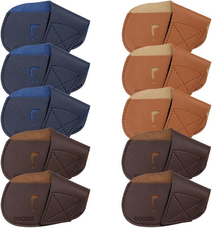 I Golf Iron Headcovers 10pcs PU Fit Both Right-Handed Clubs Golf Club Protector for Titleist Callaway Ping Taylormade Fit More Brands Golf Iron.