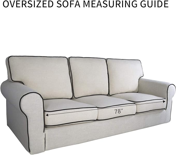 PureFit Reversible Quilted Sofa Cover, Water Resistant Slipcover Furniture Protector, Washable Couch Cover with Non Slip and Elastic Straps for Kids, Dogs, Pets (Oversized Sofa, Gray/Light Gray)