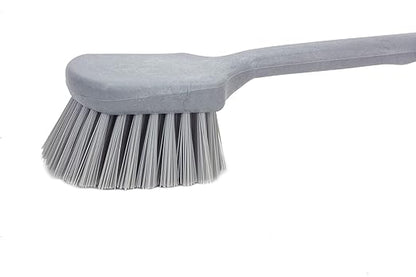 SPARTA 40501EC23 Plastic Large Scrub Brush, Kitchen Brush, Utility Brush With Long Handle For Cleaning, 20 Inches, Gray