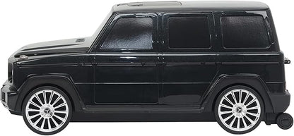 Best Ride On Cars Mercedes G-Class Suitcase Ride On Push Car, Carry-On Luggage for Travel, Realistic Car Look, Inbuilt Storage Space, Compact Size, For Kids Aged 2-6 Years, Large, Black