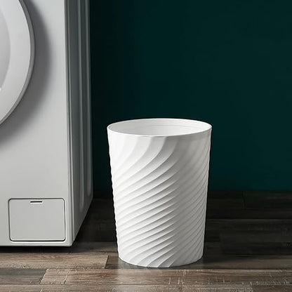 Bathroom Trash Can 1.8 Gallon Waste Basket 2 Pack Small Garbage Can for Toilet Office Bedroom, White