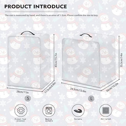 Christmas Coffee Maker Cover, Cute Snowman Coffee Dust Cover, Xmas Mixer Appliance Protector