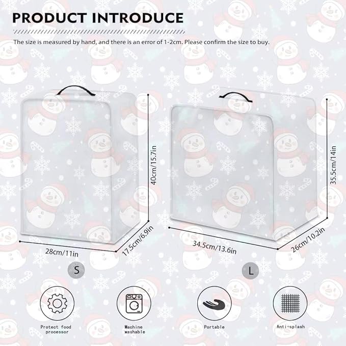 Coffee Maker Cover for Kitchen Counter Christmas Santa Claus Coffee Machine Dust Cover Keep Kitchen Appliance Clean