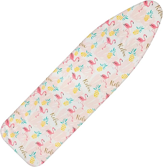 Ironing Board Cover and Pad 15x54 Inch Standard Ironing Board Cover with Elastic Edge and Hook and Loop Fasteners Scorch and Stain Resistant Cotton Ironing Covers with Thick Padding
