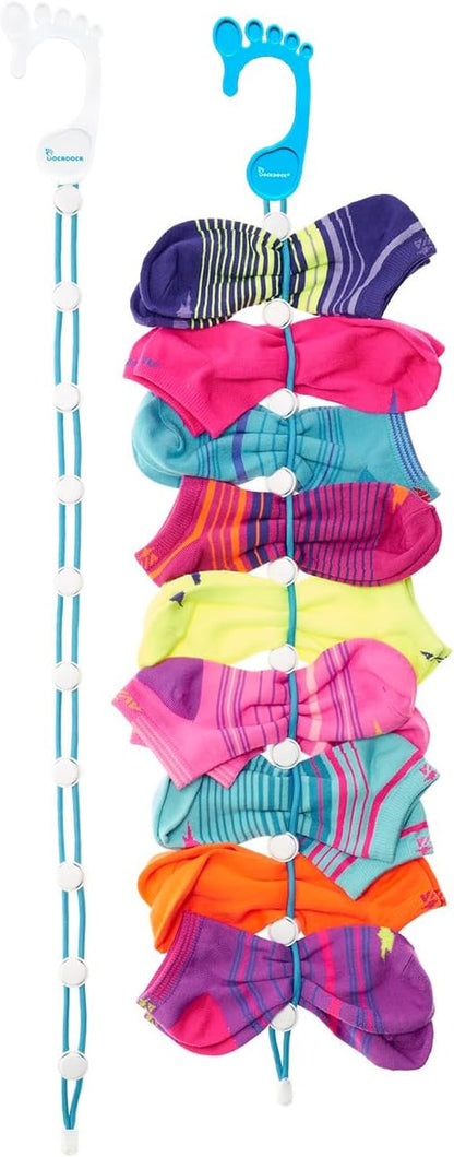 Sock Laundry Solution for Washing Drying & Storing Socks in Pairs, Clip & Hold Socks in Washer Dryer & Closet 2-Pack