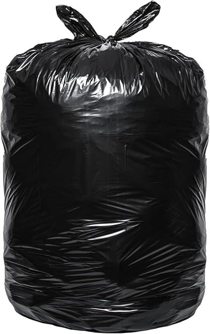 TYPLASTICS Heavy Duty 55-60 Gallon Trash Can Liners, 36" x 60", 1.2Mil, Black Garbage Bags, Multipurpose for Lawn, Leaf, Yard, Office, Outdoor, Gardening, Commercial and Industrial - Boxes of 100