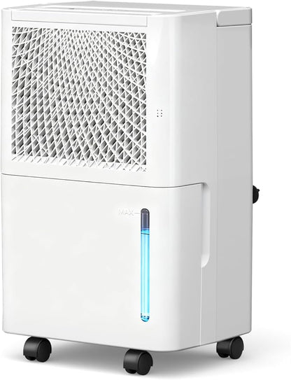HUMSURE 1500 Sq. Ft 30 Pints Dehumidifier Equipped With Drainage Hose, Automatic Defrosting, for Basement, Home, Bathroom, Bedroom,24-Hour Timer Function