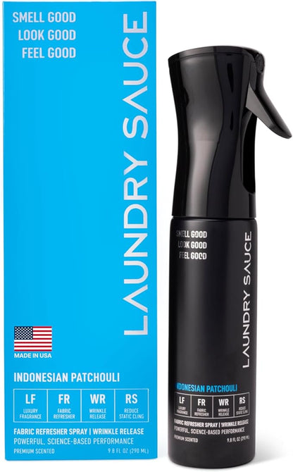 Laundry Sauce Fabric Refresher Spray Indonesian Patchouli, Odor-Fighting Fabric Refresher, Fragrance and Laundry Scent, 9.8 fl oz