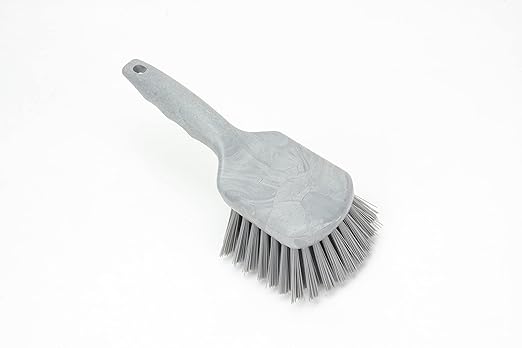SPARTA 40541EC23 Plastic Scrub Brush, Utility Brush, Kitchen Brush With Hanging Hole For Cleaning, 8 Inches, Gray