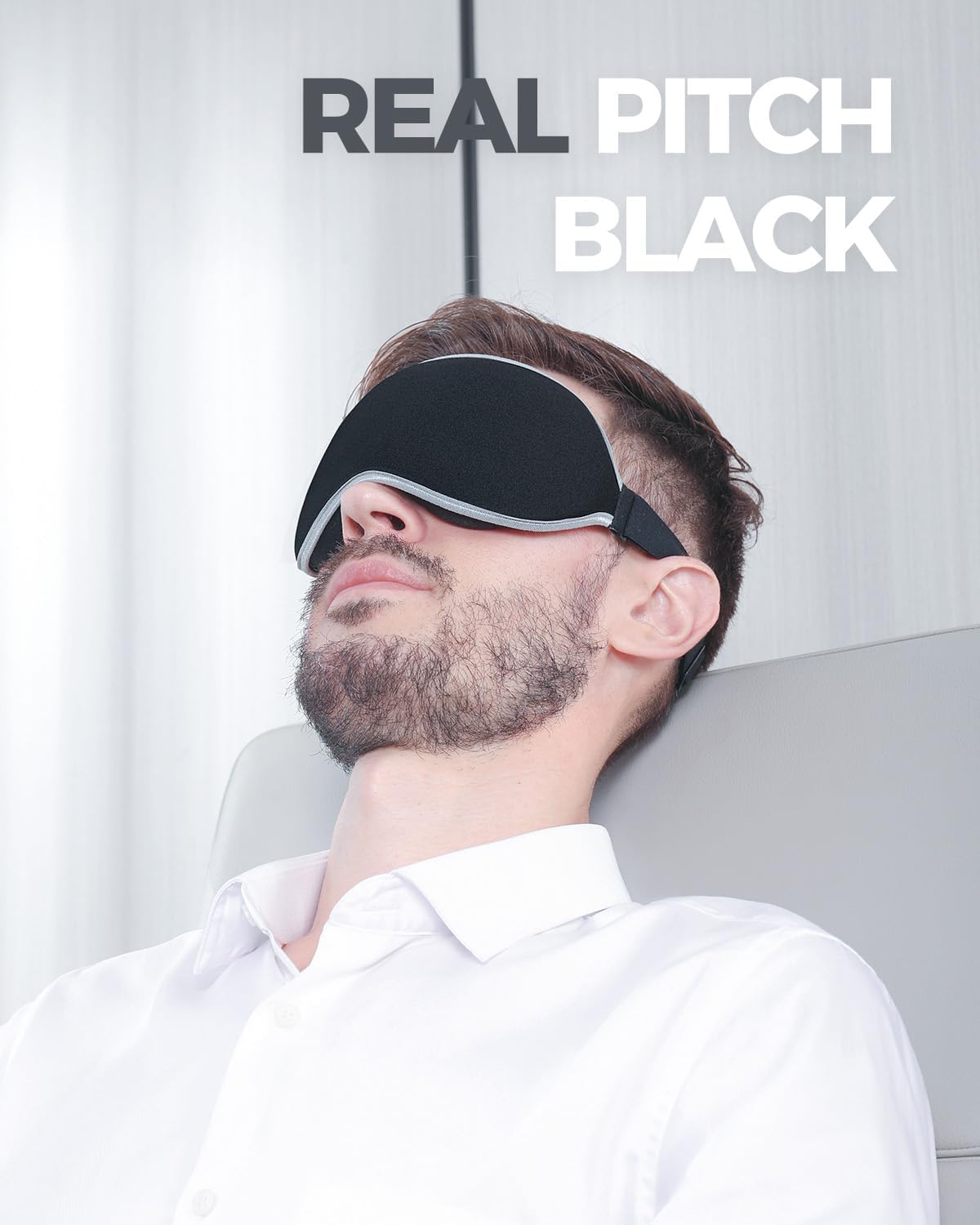 MZOO Luxury Sleep Mask for Back, Side Sleeper, Complete Light Blocking Sleeping Eye Mask Night Blindfold, 3D Zero Pressure & Spacious for Lash Extensions, Breathable Soft Eye Cover Flight Nap Travel