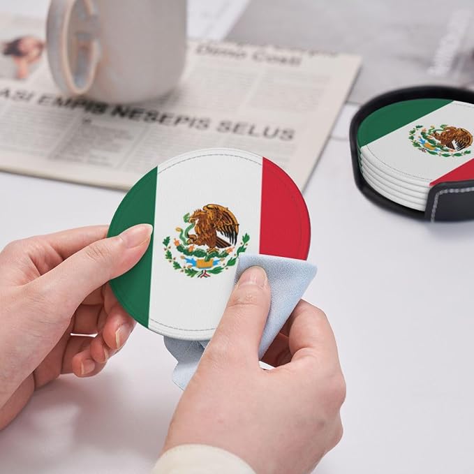 Mexican Flag Coasters for Drinks