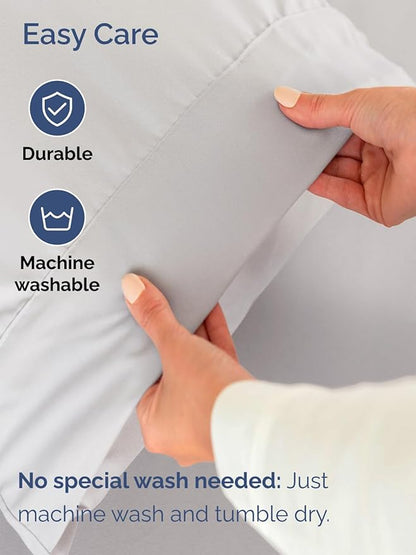 Extra Deep Pocket Twin Sheets - 3 Piece Breathable & Cooling Bed Sheets - Hotel Luxury Bed Sheet Set - Soft, Wrinkle Free & Comfy - Easily Fits Extra Deep Mattresses - Deep Pocket French Grey Sheets