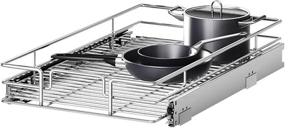 Pull Out Cabinet Organizer 13½" W x 18" D, Heavy Duty Cabinet Pull Out Shelves, Slide Out Drawers Organization for Kitchen Cabinets Bathroom