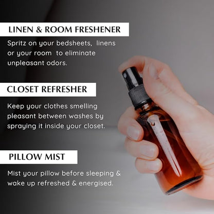 Vanilla Room, Linen & Pillow Spray by Aromafume | 100ml/3.38 fl oz | with Pure Vanilla Essential Oil | Aromatherapy Spray | Mist for Bedding, Fabrics