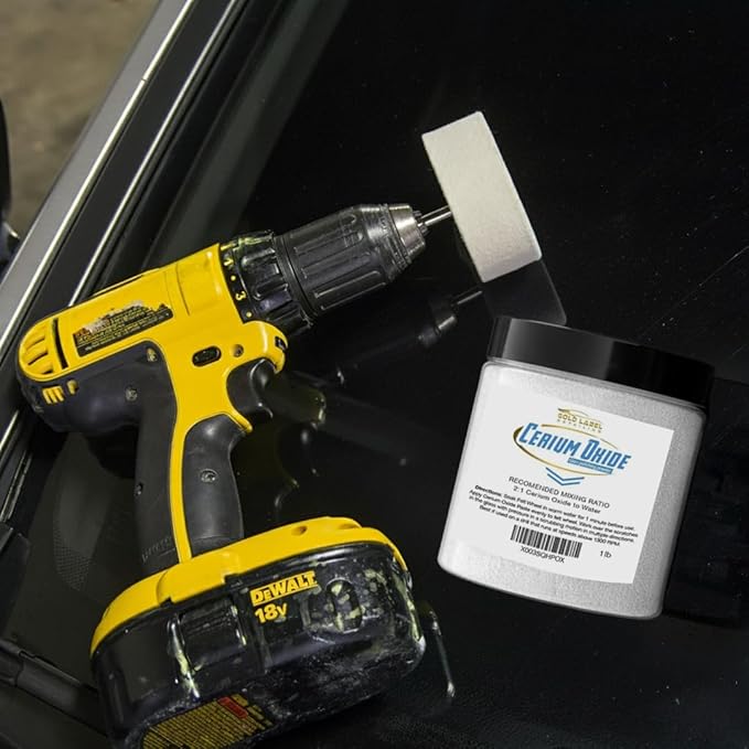 Optical Grade Cerium Oxide 8oz Glass Repair Powder | Glass Window and Windshield Repair