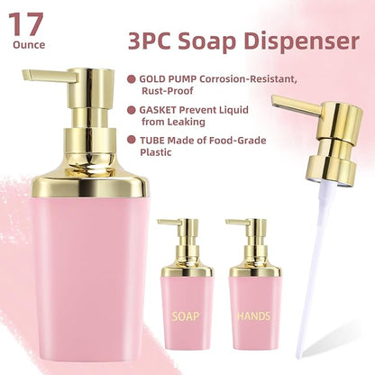 Small Bathroom Trash Can with Lid Soft Close, 1.8 Gallon Stainless Steel Garbage Can with Removable Inner Bucket,3PCS Soap Dispenser,75Count Trash Bag, Slim Step Pedal Trash Bins