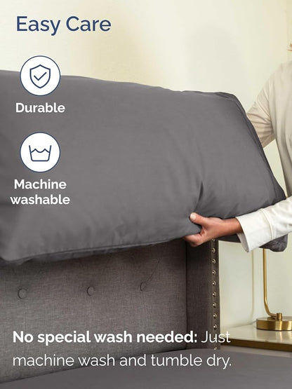Extra Deep Pocket Cal King Sheets - 4 Piece Breathable & Cooling Bed Sheets - Hotel Luxury Bed Sheet Set - Soft, Wrinkle Free & Comfy - Easily Fits Extra Deep Mattresses - Deep Pocket Dark Grey Sheets