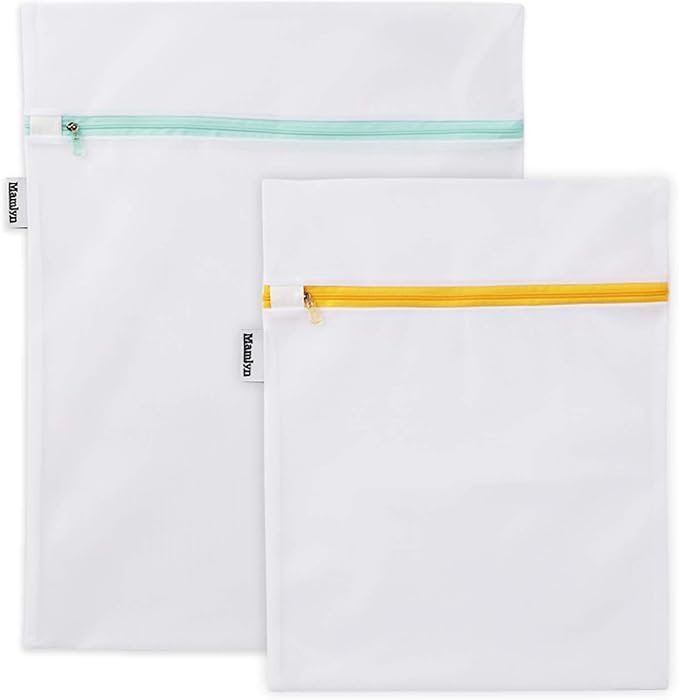 Mesh Laundry Bag for Delicates, Wash Bags for Underwear and Lingerie, Makeup Organizer Bag (1 Medium, 1 Small)