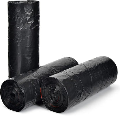 Ultra Strong 15 Gallon Drawstring Trash Bags (102 Count) Large Heavy Duty Thicken Plastic Tall Kitchen Garbage Bags Black for Kitchen Office Lawn Yard