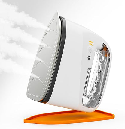 Mini Steamer＆Iron 2 in 1 Garment Steamer, Portable Travel Size Steam Iron for Clothes,1000W, 3 Mode Ironing, 250ML Detachable Water Tank, 8FT Power Cord, Leak Proof Design