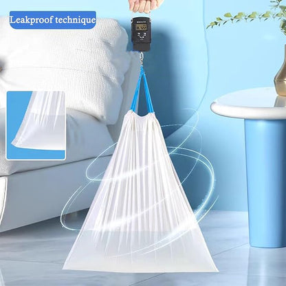 15 Gallon white drawstring trash bags, No tear open large floral scent garbage bag,Ultra thickened plastic for tall kitchen,Office,Living room Commercial Use 26x30 inches