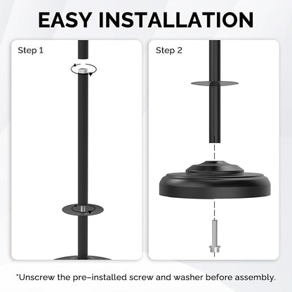 Freestanding Toilet Paper Holder Stand with Storage – Holds 4 Extra Rolls –Matte Black- Toilet Paper Holder for Bathroom – Sturdy Base, Classic Retro Style, Space-Saving Bathroom Storage