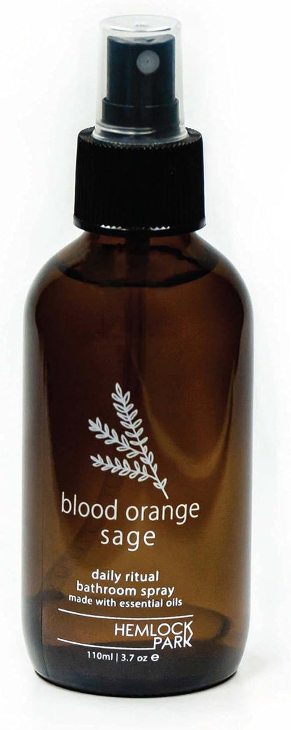 Hemlock Park Blood Orange Sage Room Spray | Naturally Scent Your Space | Sustainably Made in USA with Essential Oils and Botanicals | 4 oz Glass Spray