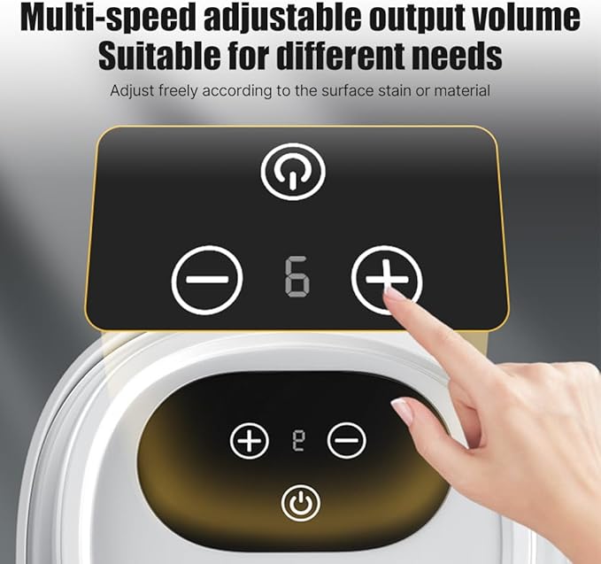 Irishom Pressurized Handheld Steam Cleaner with 3 Brushes and Extended Rod, Deep Cleaning Steamer with 6 Gear Adjustable Digital Touch Screen 1500ml Water Tank