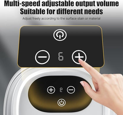 Irishom Pressurized Handheld Steam Cleaner with 3 Brushes and Extended Rod, Deep Cleaning Steamer with 6 Gear Adjustable Digital Touch Screen 1500ml Water Tank