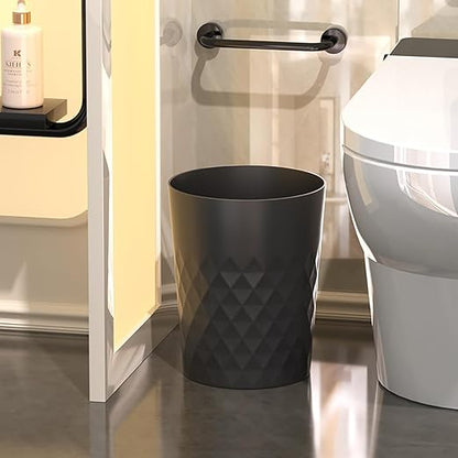 2 Pack Small Trash Can 1.8 Gallon Bathroom Garbage Can Waste Basket Recycling Bin for Dorms Bedrooms Offices Kitchens, Black