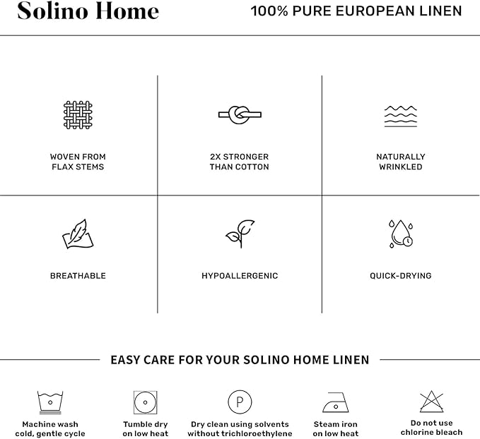 Solino Home Linen Coral Table Runner 132 Inches Long - 100% Pure Linen Extra Long Table Runner 14 x 132 Inch - Classic Hemstitch