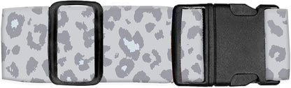 Luggage Straps for Suitcases Travel Belt Accessories, Cute Suitcase Strap, Adjustable Luggage Belt Strap, Heavy Duty with Quick-Release Buckle Luggage Strap Grey Leopard