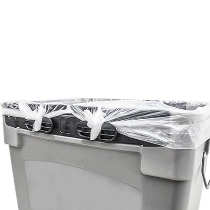Flex E Bin FX50A-BK1-BC-BE, Made from Recycled Plastic. Indoor and Outdoor Sturdy Beer Can Receptacle | Includes Handles and Clear Signage Vented Design for Bag Removal - 50 Gallons, Black