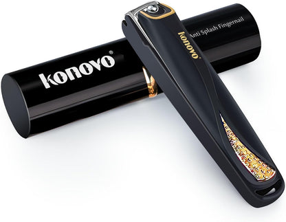 Konovo Nail Clippers for Women Travel, Nail Clippers with File, Fingernail Clippers for Girls