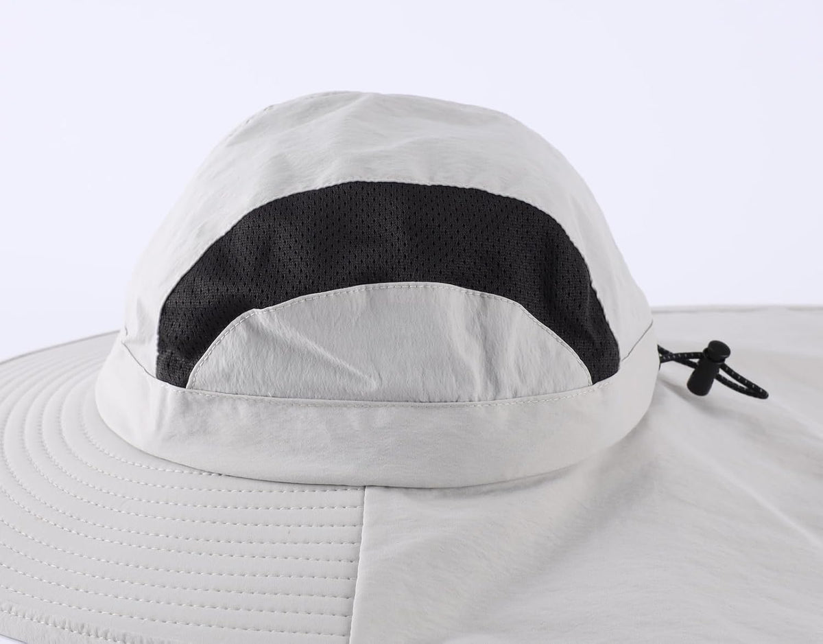 Home Prefer UPF 50+ Sun Hats for Men Women Wide Brim Fishing Hat with Neck Flap UV Protection Sunblock Safari Bucket Hat