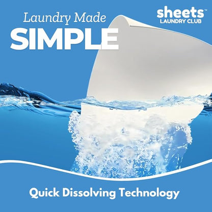 Sheets Laundry Club Laundry Detergent Sheets, 400 Loads - Fresh Linen Scent, Eco-Friendly, Quick-Dissolving Formula, Hypoallergenic, Septic Safe, Plastic-Free Packaging - 200 Sheets