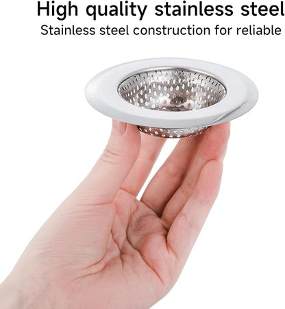 2PCS Bathtub Drain Strainer Cover - 2.84 inch Stainless Steel Shower Drain Hair Catcher