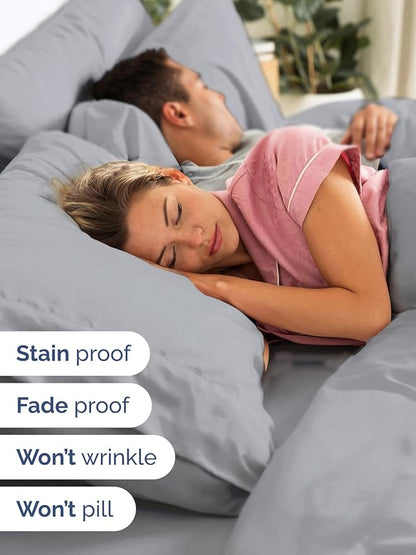 Extra Deep Pocket Twin XL Sheets - 3 Piece Breathable & Cooling Bed Sheets - Hotel Luxury Bed Sheet Set - Soft, Wrinkle Free & Comfy - Easily Fits Extra Deep Mattresses - Deep Pocket Steel Blue Sheets