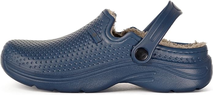 Womens Mens Fur Lined Clogs Waterproof Garden Shoes Winter Warm Fleece Lining Fuzzy House Home Slippers Indoor Outdoor Mules