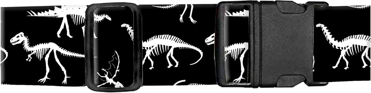 Luggage Straps for Suitcases, Adjustable Travel Belt, Durable Wide Luggage Strap, Cute Suitcase Strap Identifiers with Buckle, Bag Straps for Luggage, Black White Dinosaurs