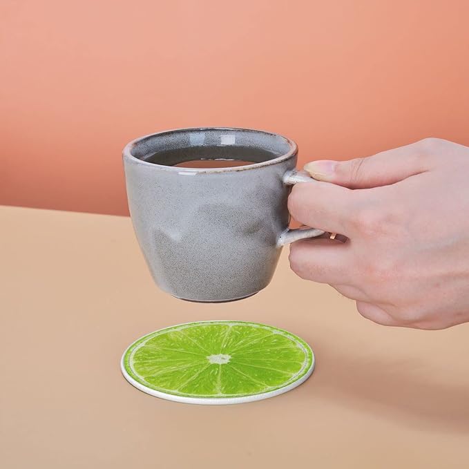 6 Pack Tropical Lime Slice Coaster