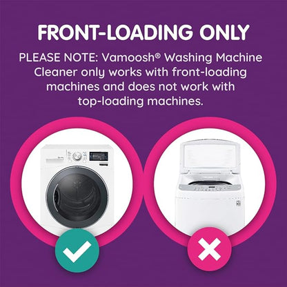Vamoosh 6-in-1 Washing Machine Cleaner | Patented Pet Hair Dissolving Technology | Made in the UK | No Harmful Chemicals | Removes Limescale | Descales | Lemon Fresh Scent | 150g (Pack of 2)