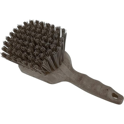 SPARTA 40541EC01 Plastic Scrub Brush, Utility Brush, Kitchen Brush With Hanging Hole For Cleaning, 8 Inches, Brown