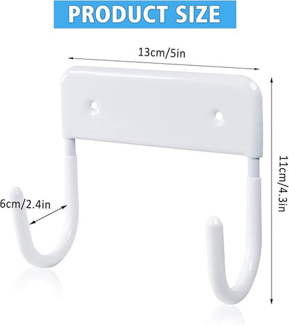 Ironing Board Hanger Wall Mount Ironing Board Holder Organizer for Laundry Rooms Door(Pure White)