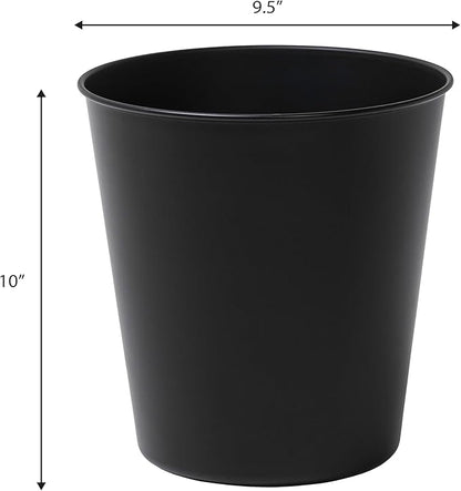 happimess HPM1113A Nolan Modern Classic Smooth Steel 2-Gallon Wastebasket for Home, Bathroom, Living Room, Office, Bedroom, Kitchen, Matte Black
