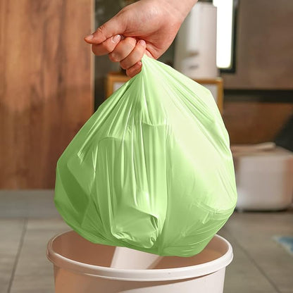 Compostable Trash Bags 2.6 Gallon 100 Counts Compost Small Garbage Bag for Kitchen Bathroom BPI Certified, Green