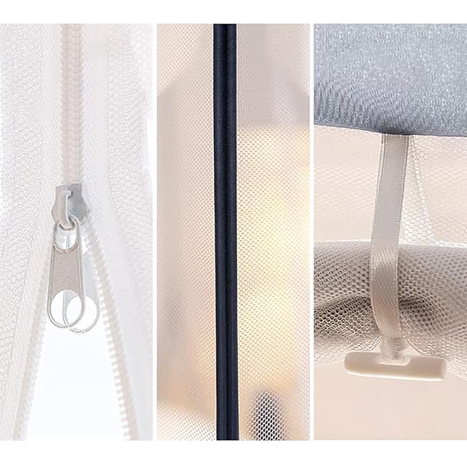 Jsanh Folding Mosquito Net Tent Canopy Curtains for Beds Pop Up Mosquito Net Tent King Size Portable Mosquito Netting with Bottom for Baby Adults(L80xW80XH62 inch